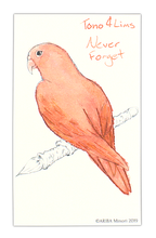 Load image into Gallery viewer, ARIBA Minori Coloring Card - Parakeet